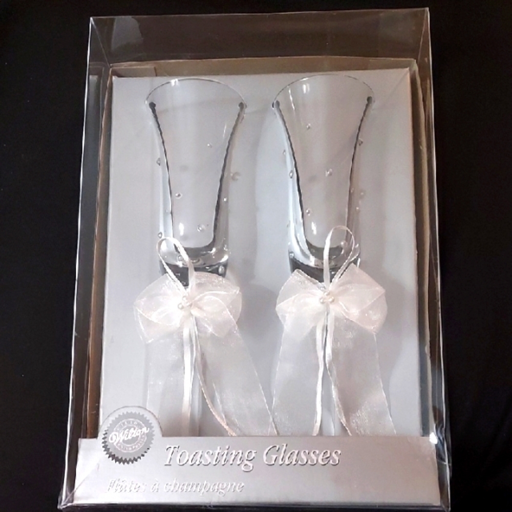 Vintage Wedding Toasting Stems. Wilton, Boxed
